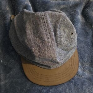 Armani Exchange Blue Cap with Brown Leather Strap